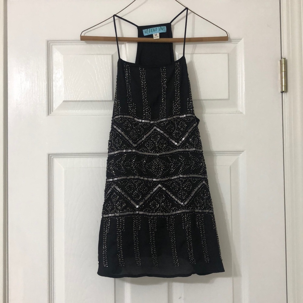 Black Beaded Tank